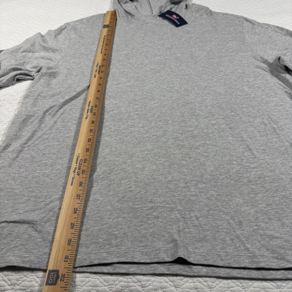 Vineyard Vines Mens Grey Heather LS Blank Hoodie T-Shirt 1V014097-039 XXL NWT - Picture 8 of 9